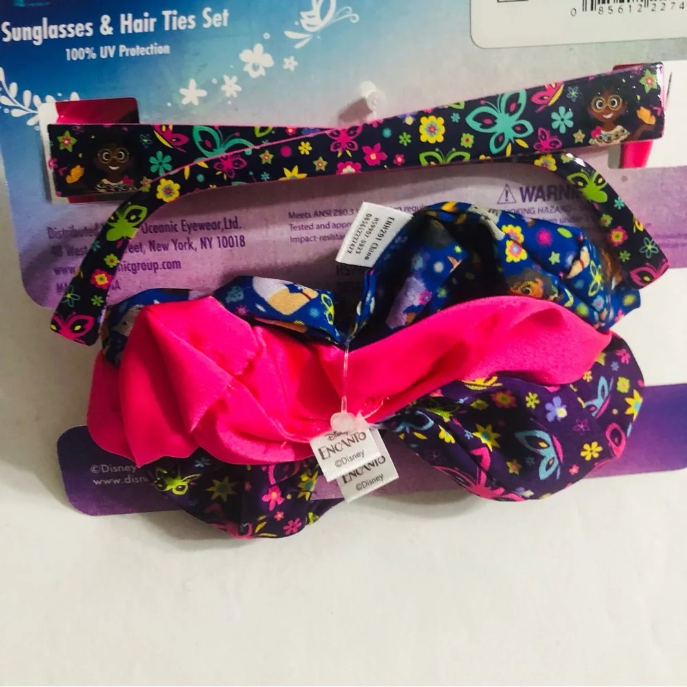 Disney Princess Encanto girl’s sunglasses: 3 soft hair ties pink.3+